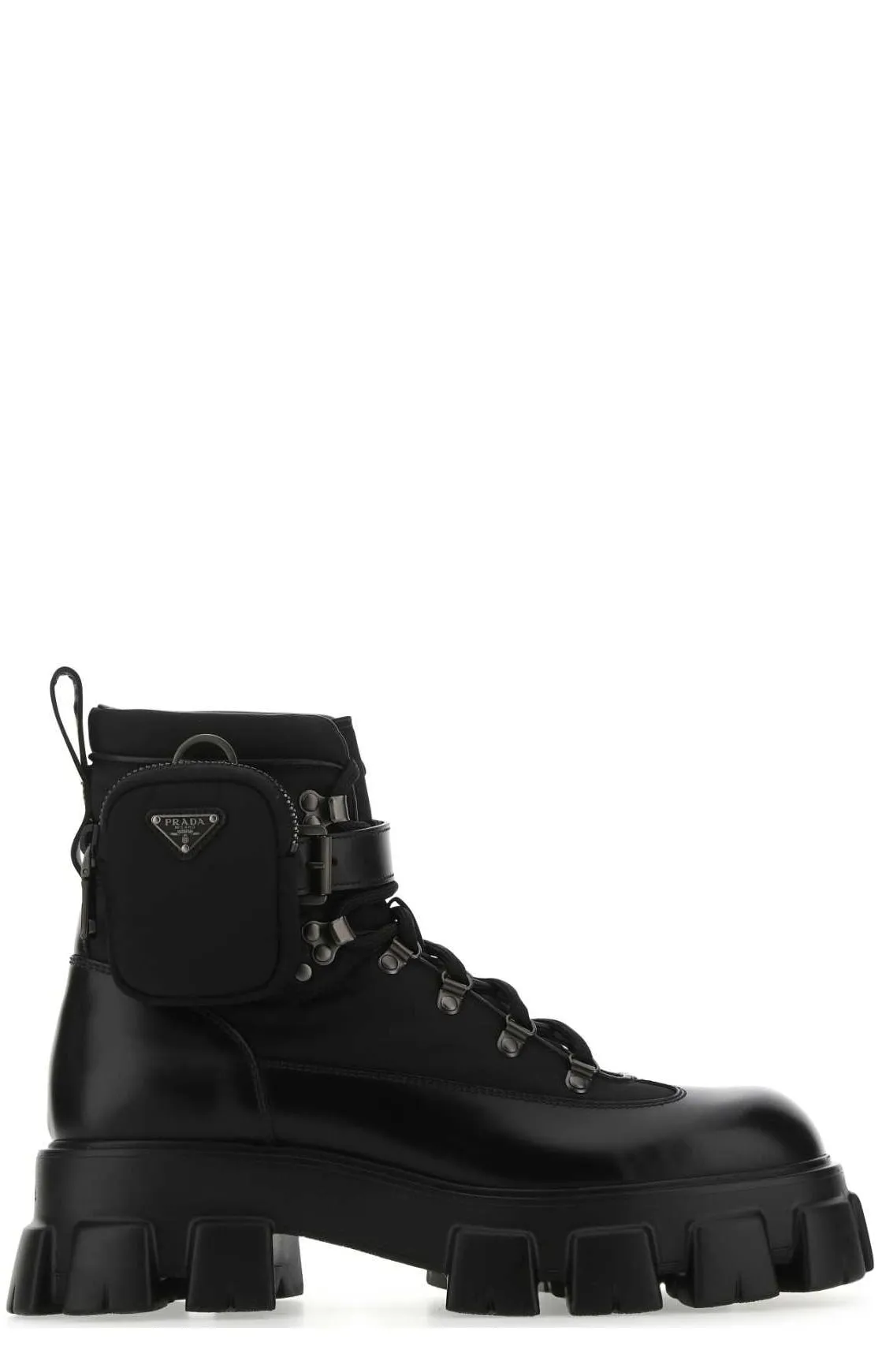Prada Monolith Pouch Attached Combat Boots