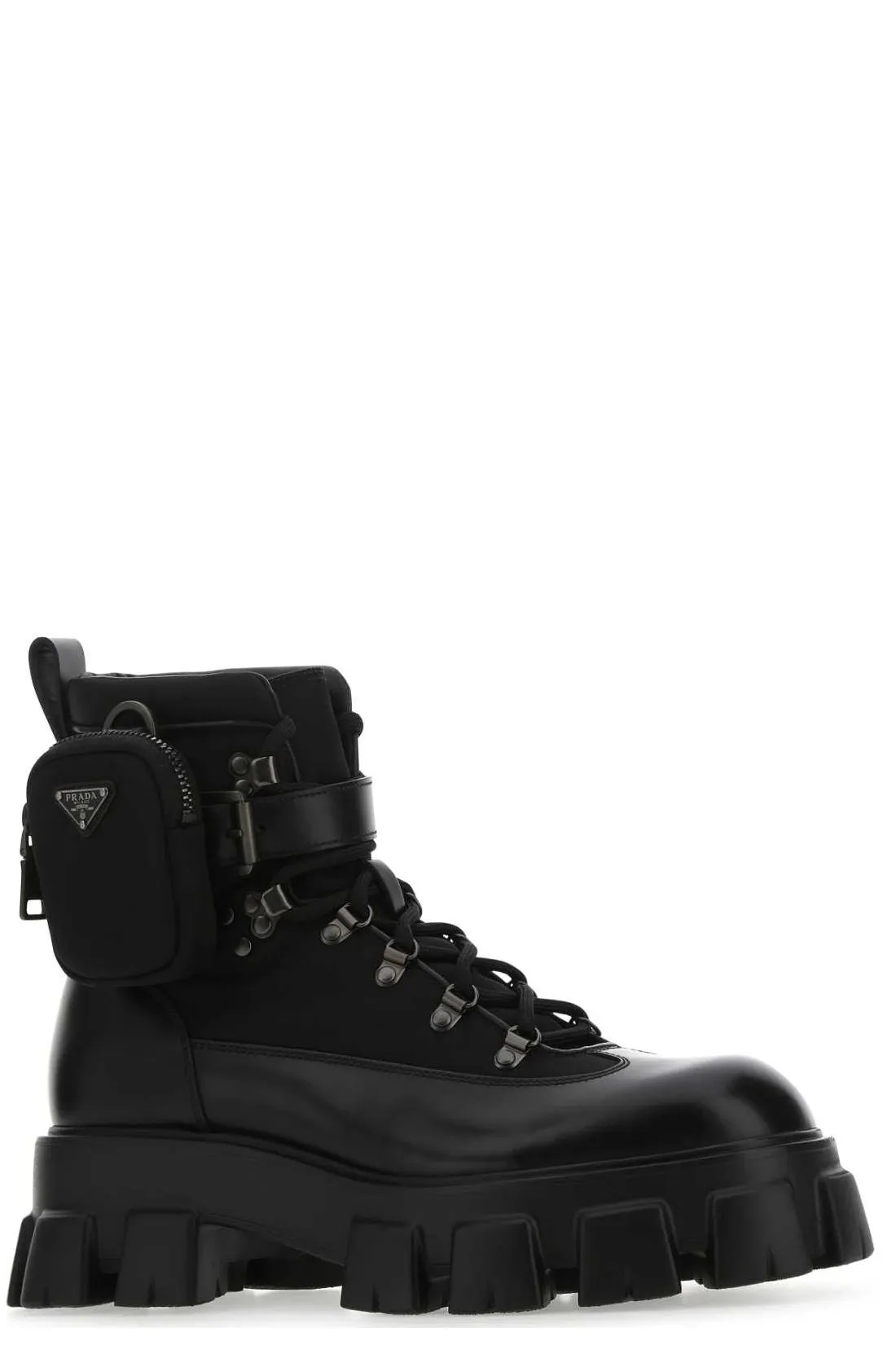 Prada Monolith Pouch Attached Combat Boots