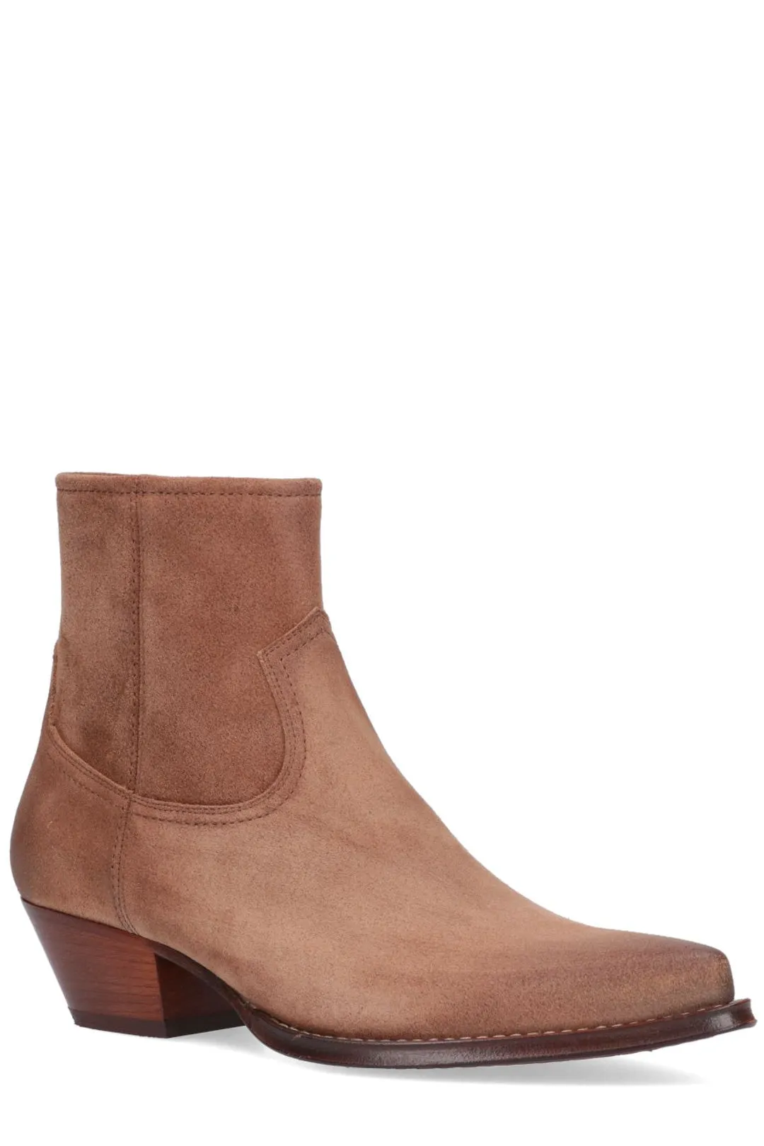 Saint Laurent Block-Heel Ankle Boots