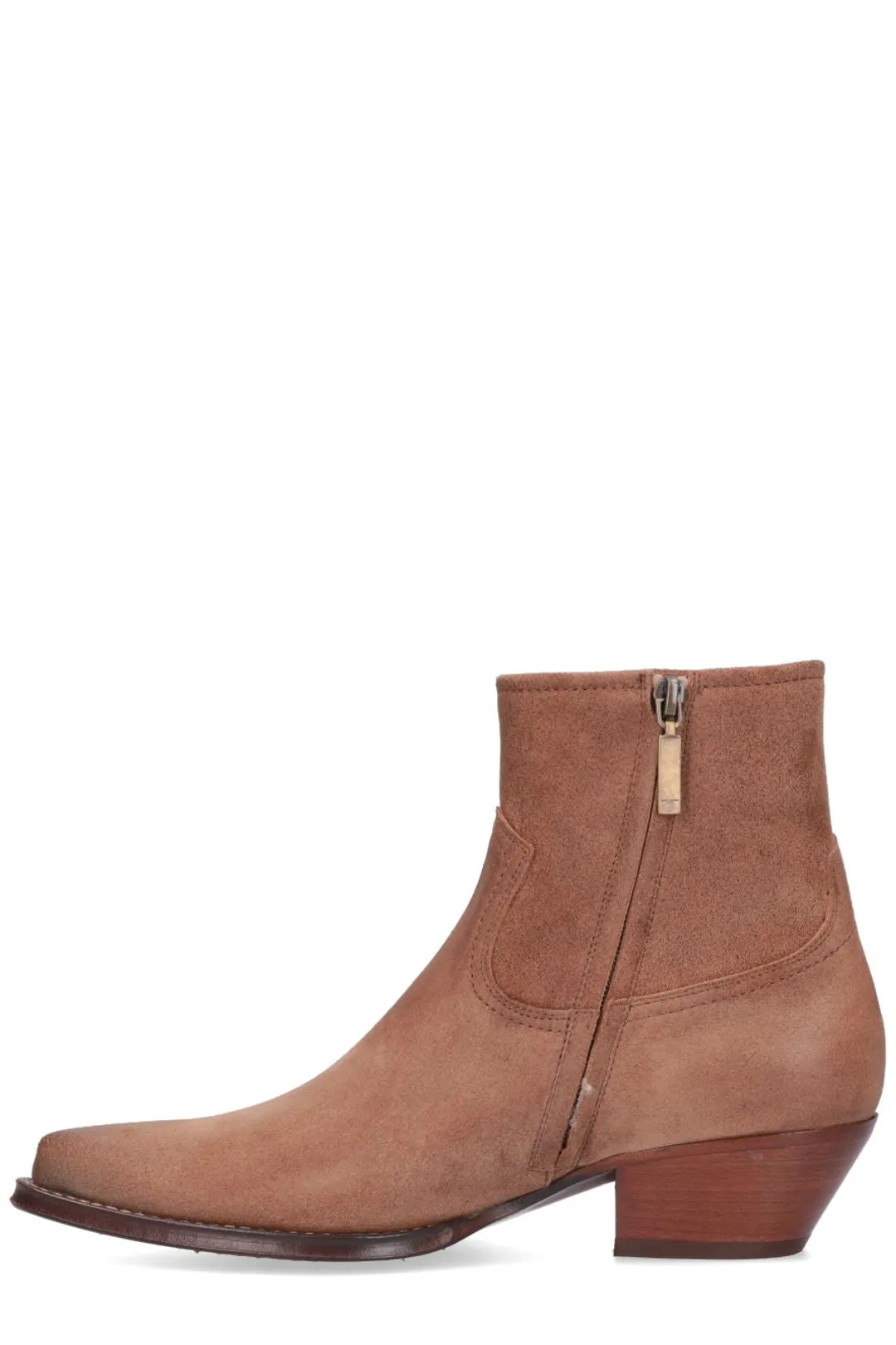 Saint Laurent Block-Heel Ankle Boots