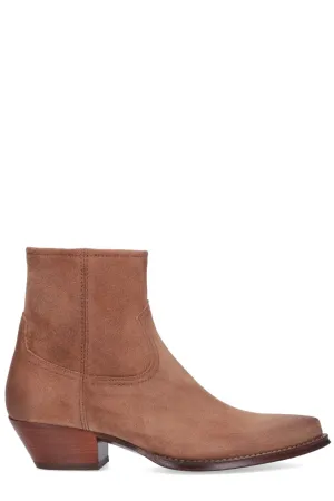 Saint Laurent Block-Heel Ankle Boots