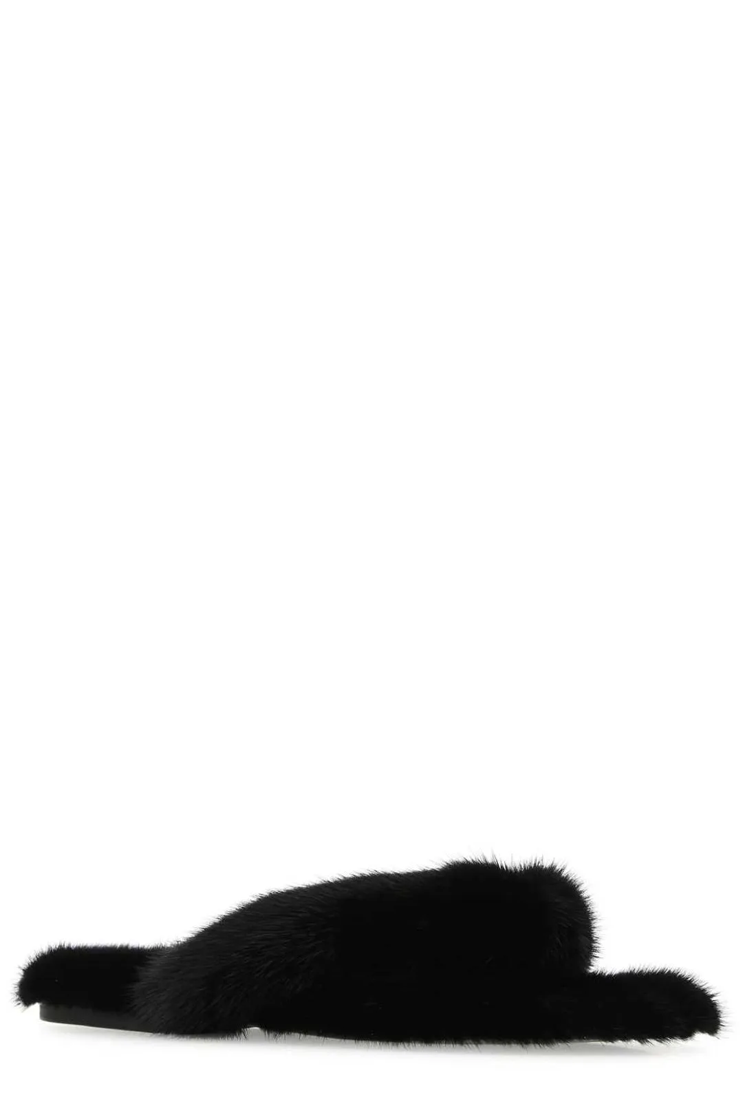 Saint Laurent Fur Thong Slippers
