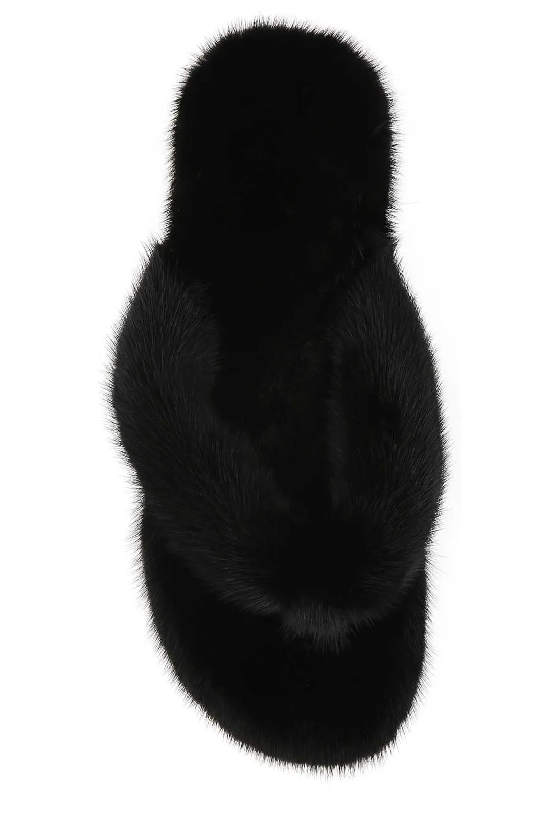 Saint Laurent Fur Thong Slippers