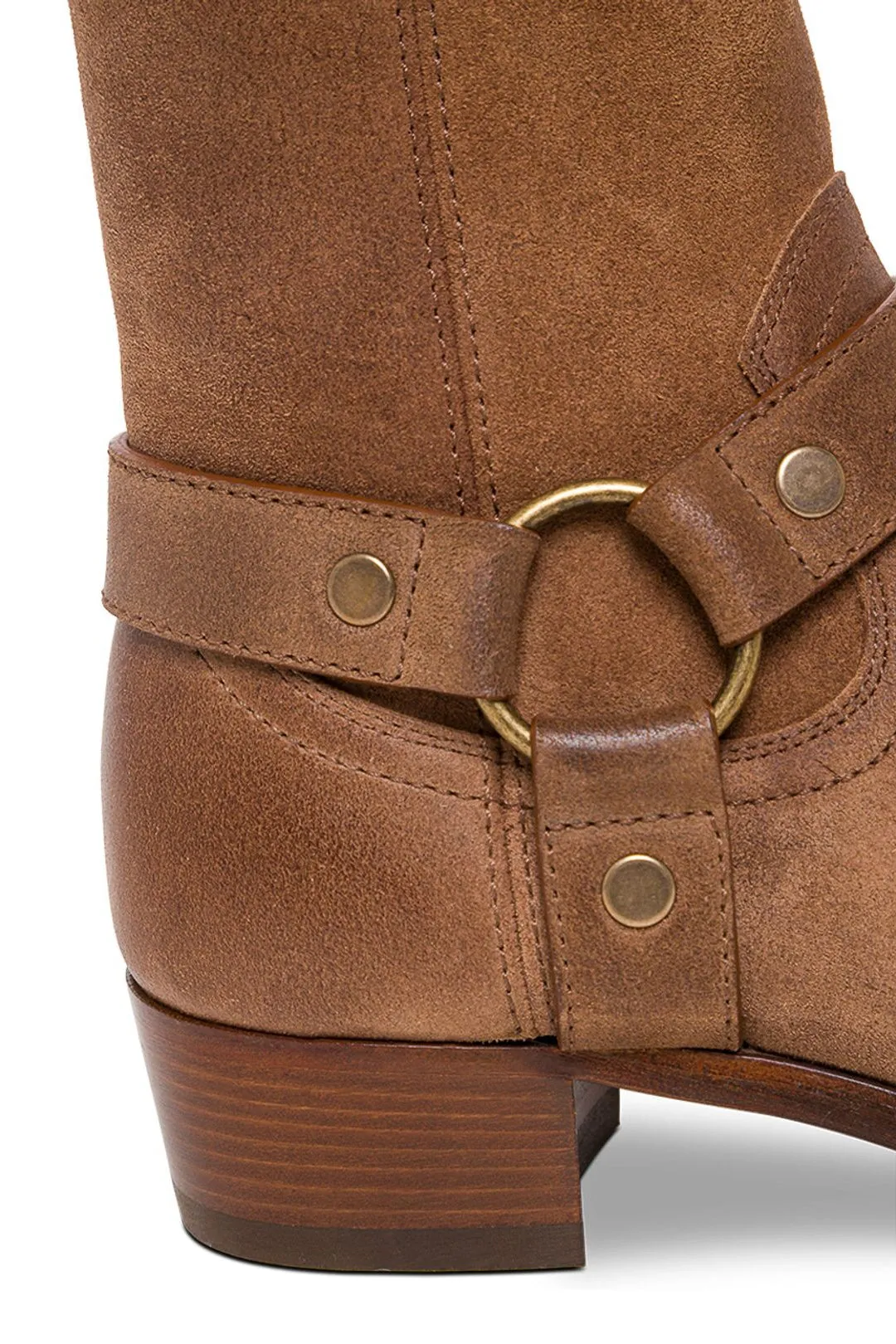 Saint Laurent Wyatt Harness Detailed Ankle Boots