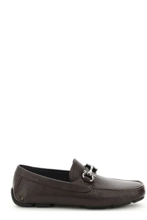 Salvatore Ferragamo Gancini Ornament Driver Loafers