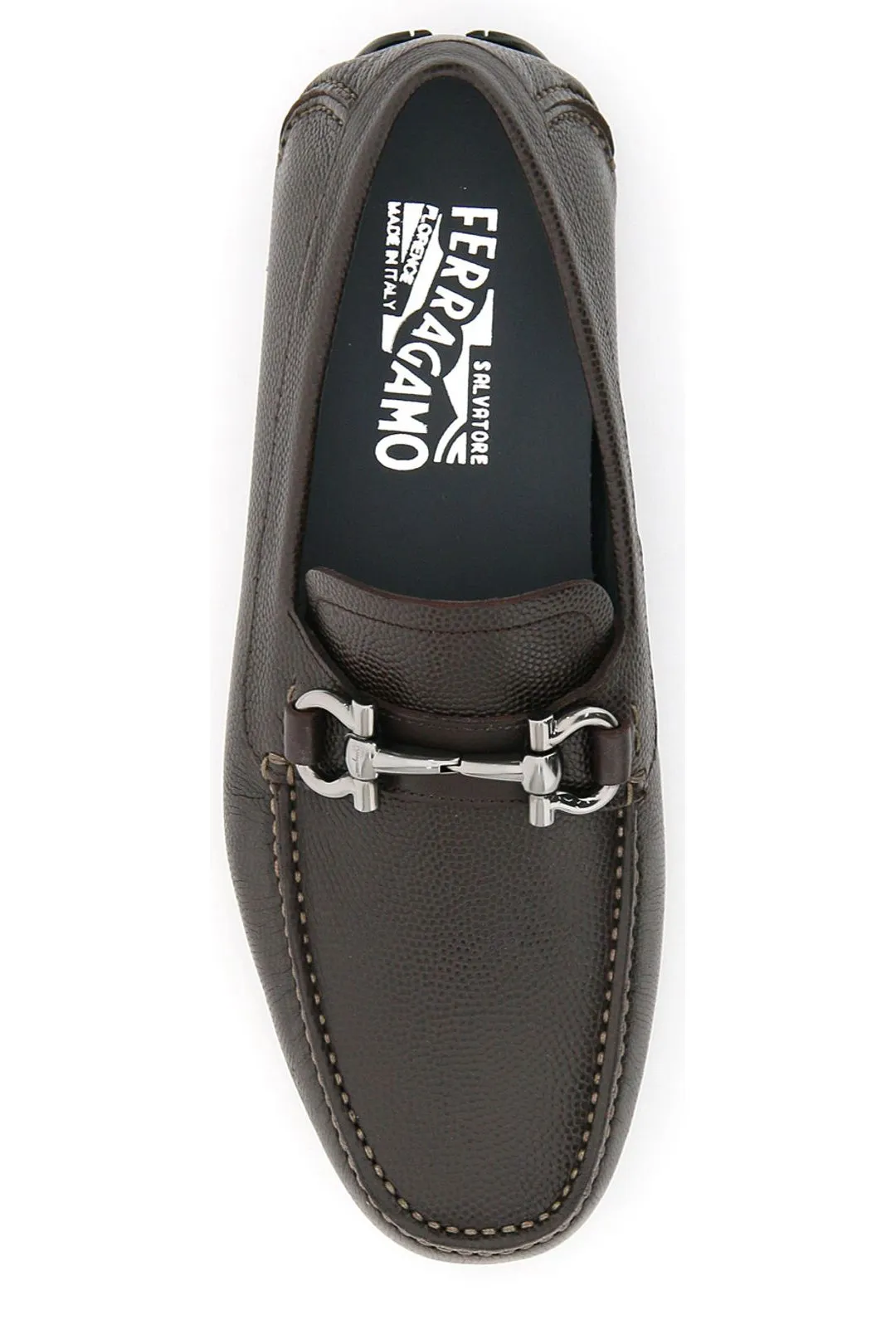 Salvatore Ferragamo Gancini Ornament Driver Loafers