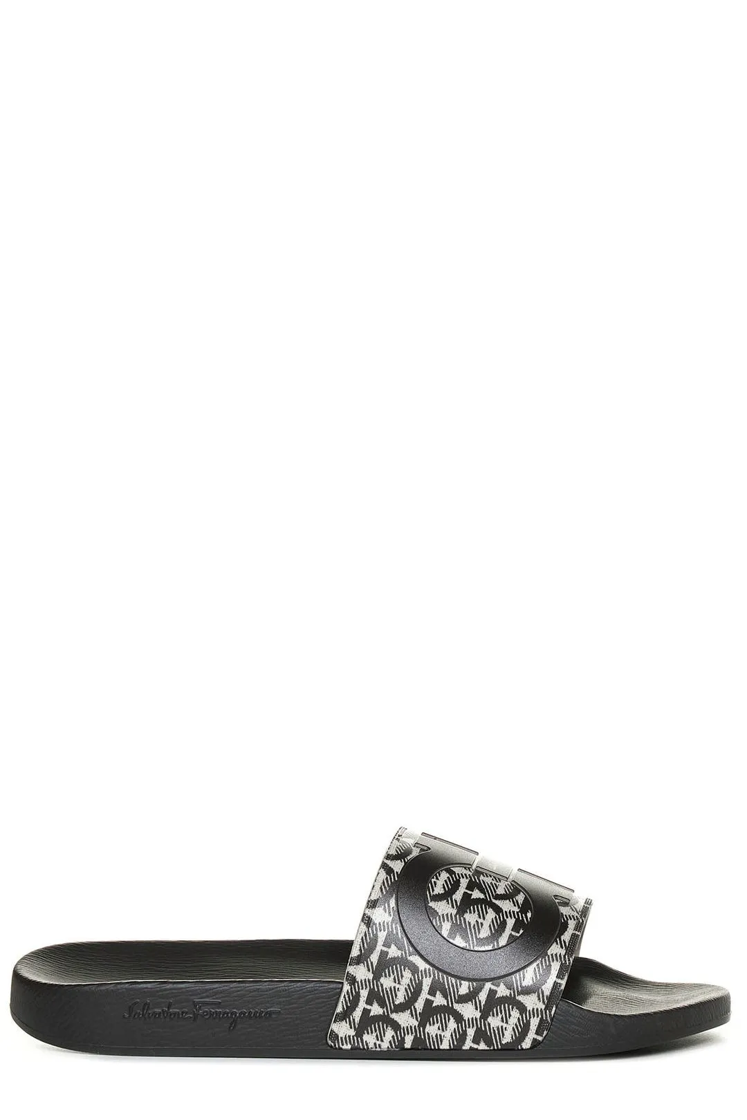 Salvatore Ferragamo Monogram Print Slides