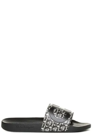Salvatore Ferragamo Monogram Print Slides