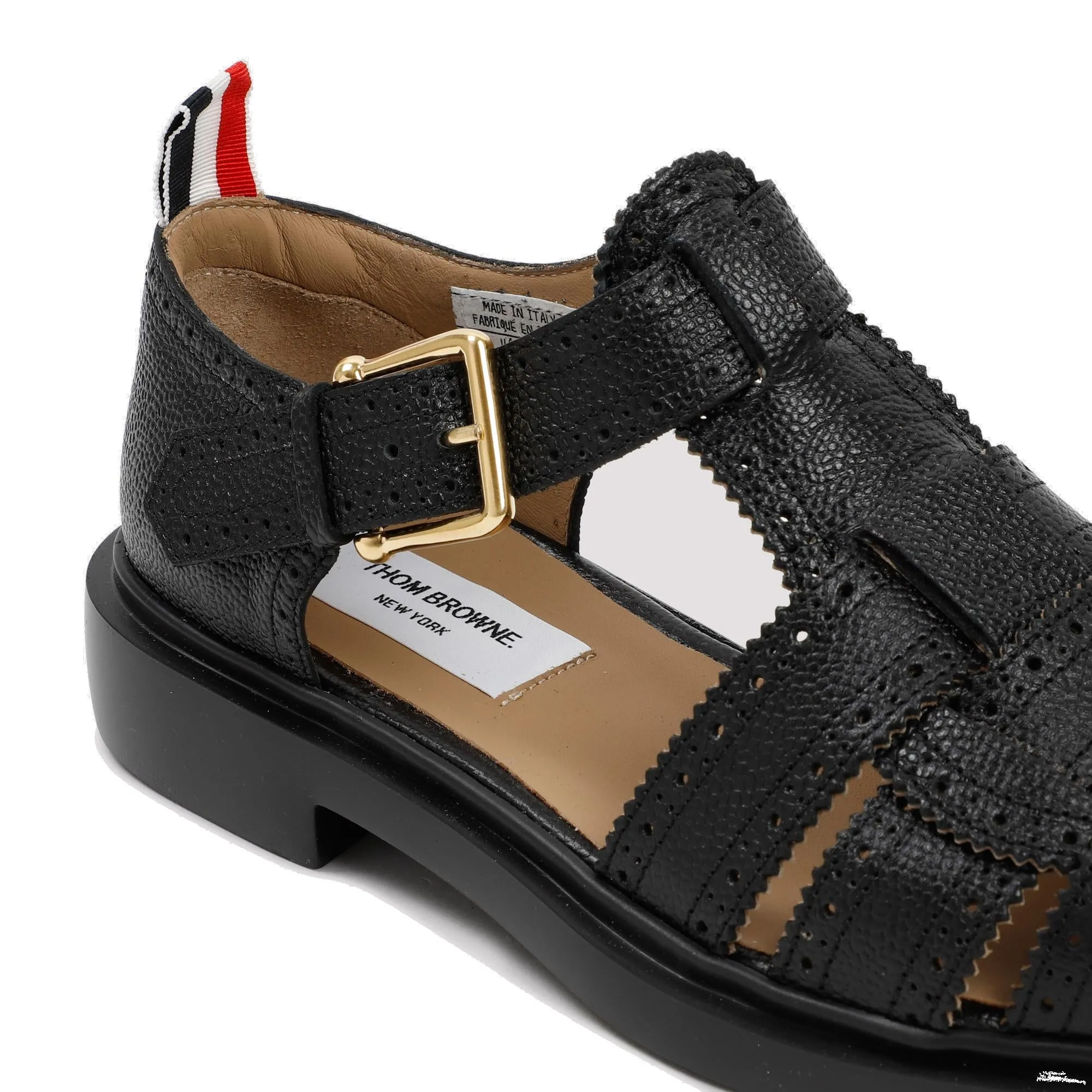 Thom Browne Punch-Hole Buckle Sandals