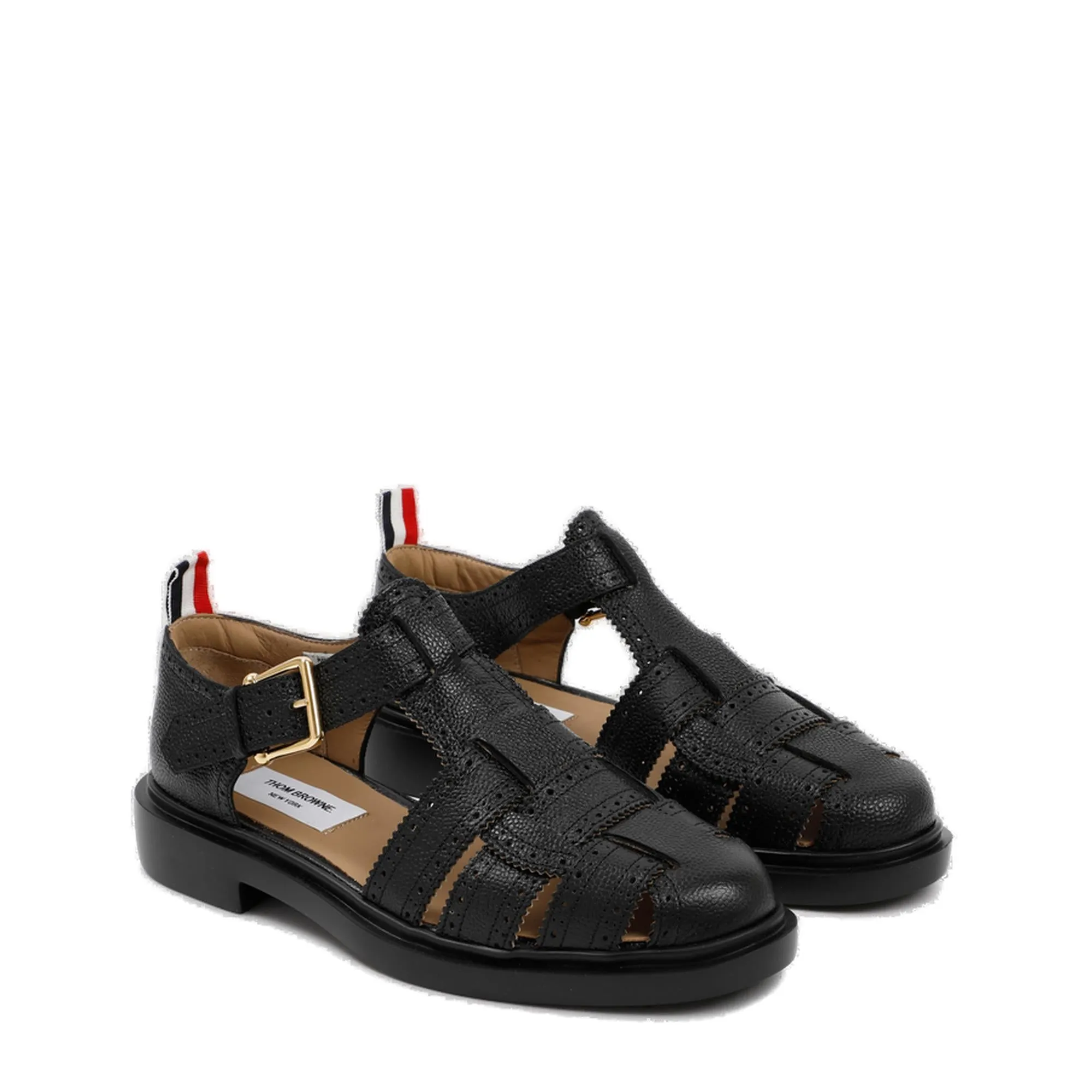 Thom Browne Punch-Hole Buckle Sandals