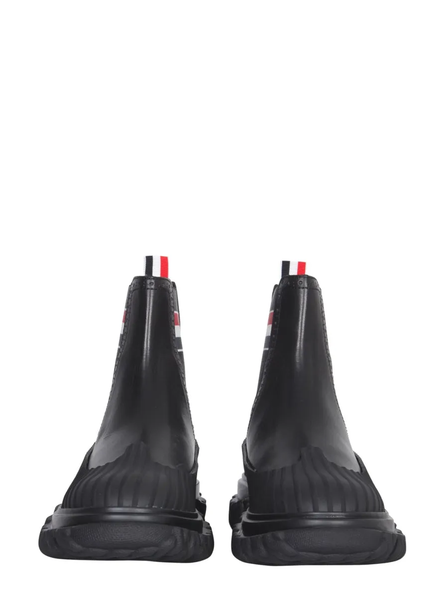 Thom Browne RWB Stripe Slip-On Ankle Boots
