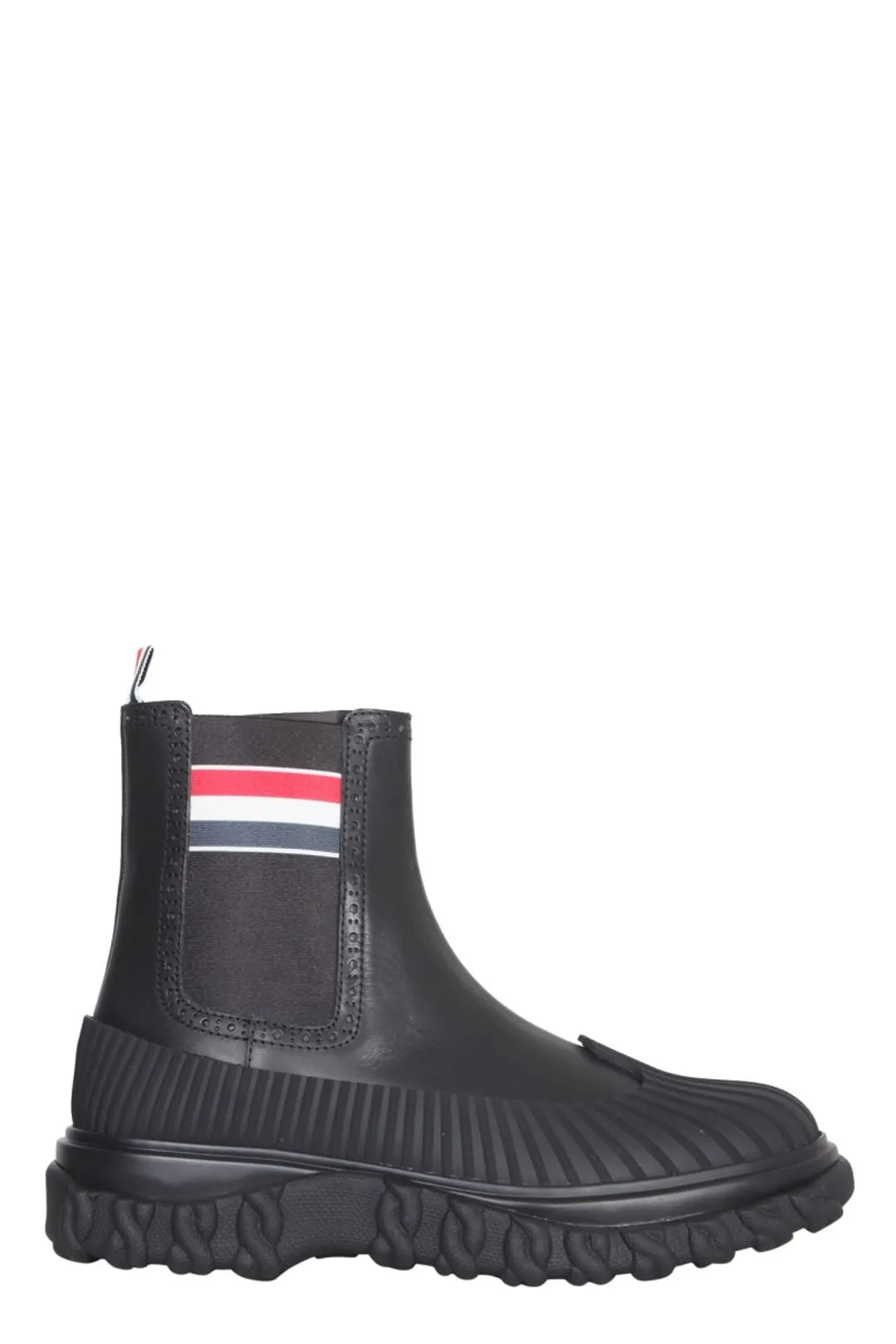 Thom Browne RWB Stripe Slip-On Ankle Boots