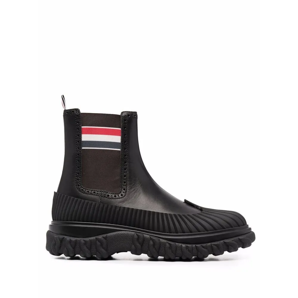 Thom Browne RWB Stripe Slip-On Ankle Boots