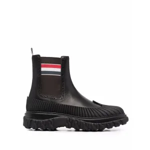 Thom Browne RWB Stripe Slip-On Ankle Boots