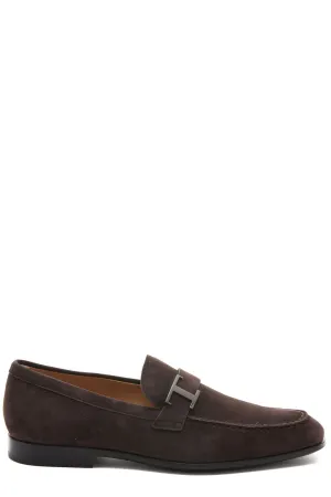 Tod's Logo Plaque Slip-On Loafers