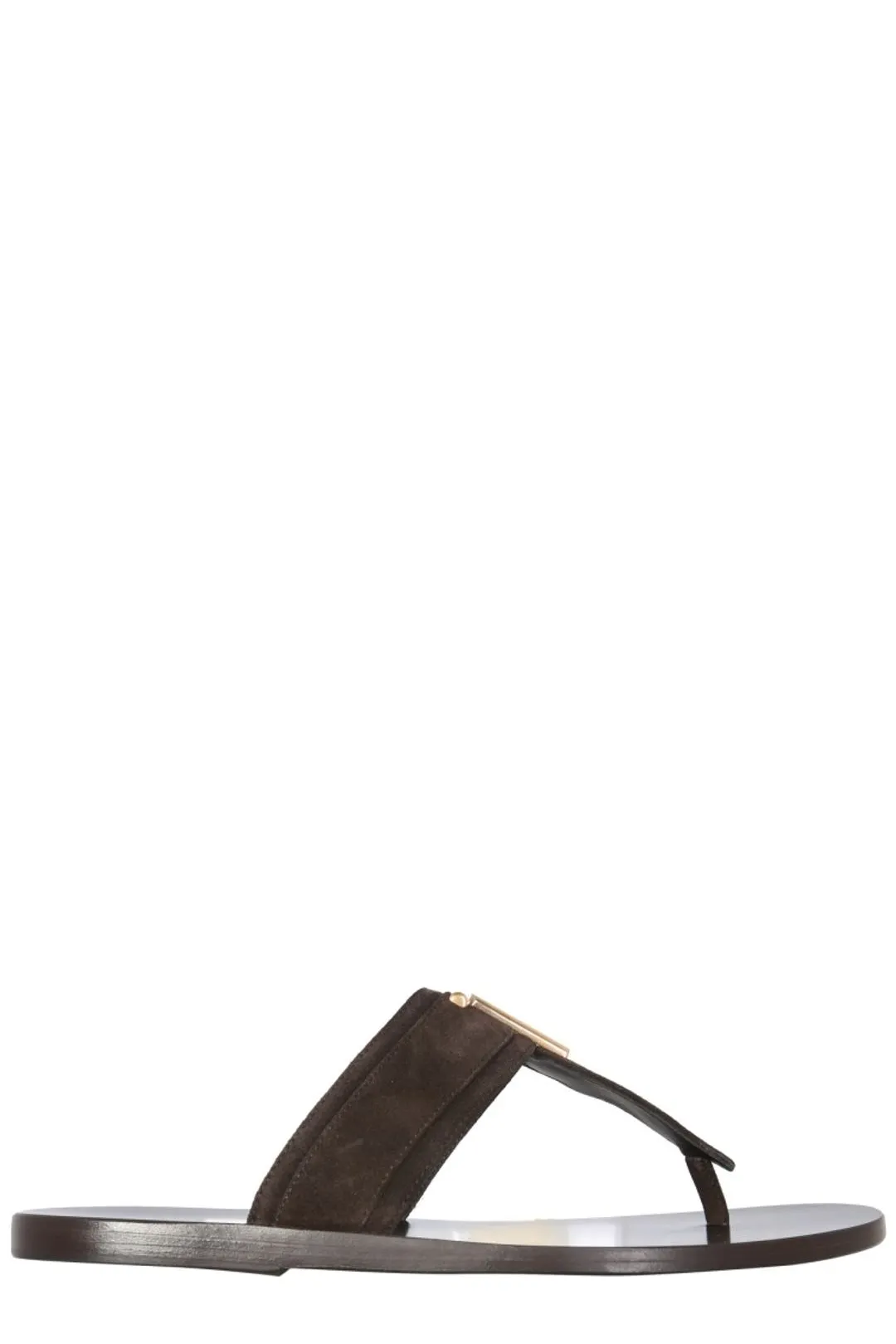 Tom Ford Logo Plaque Thong-Strap Sandals