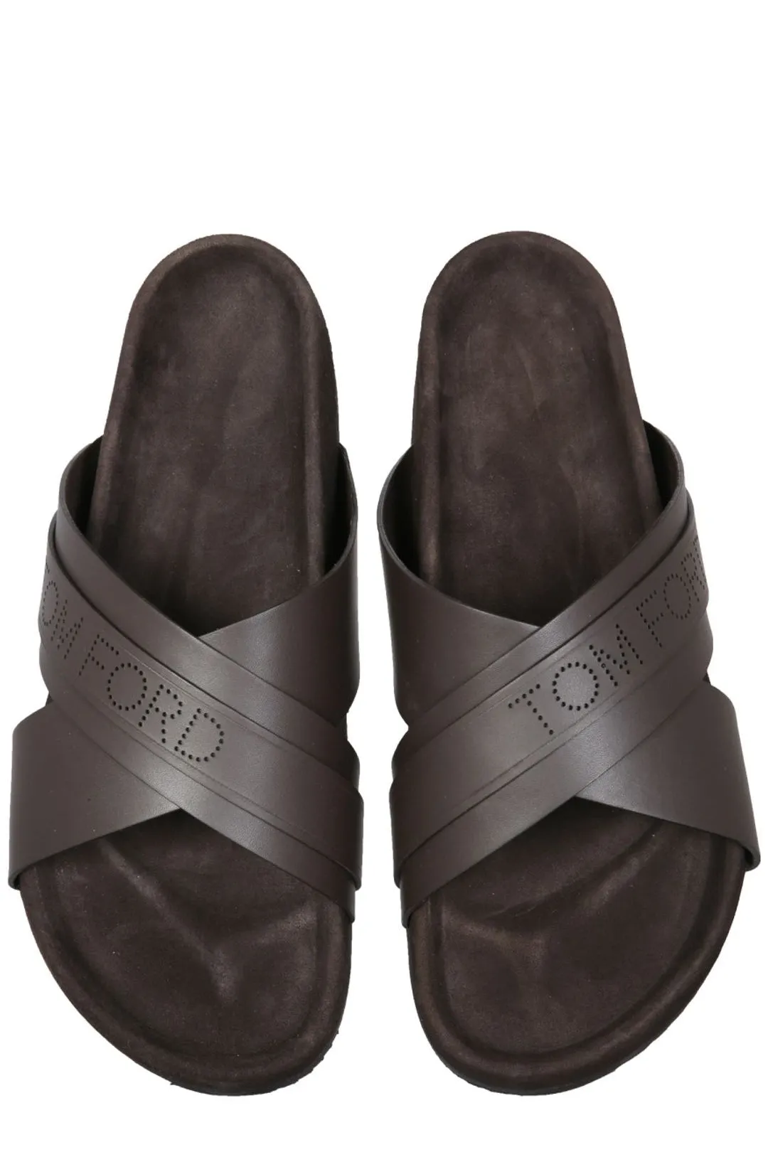 Tom Ford Slip-On Crossover Strap Sandals