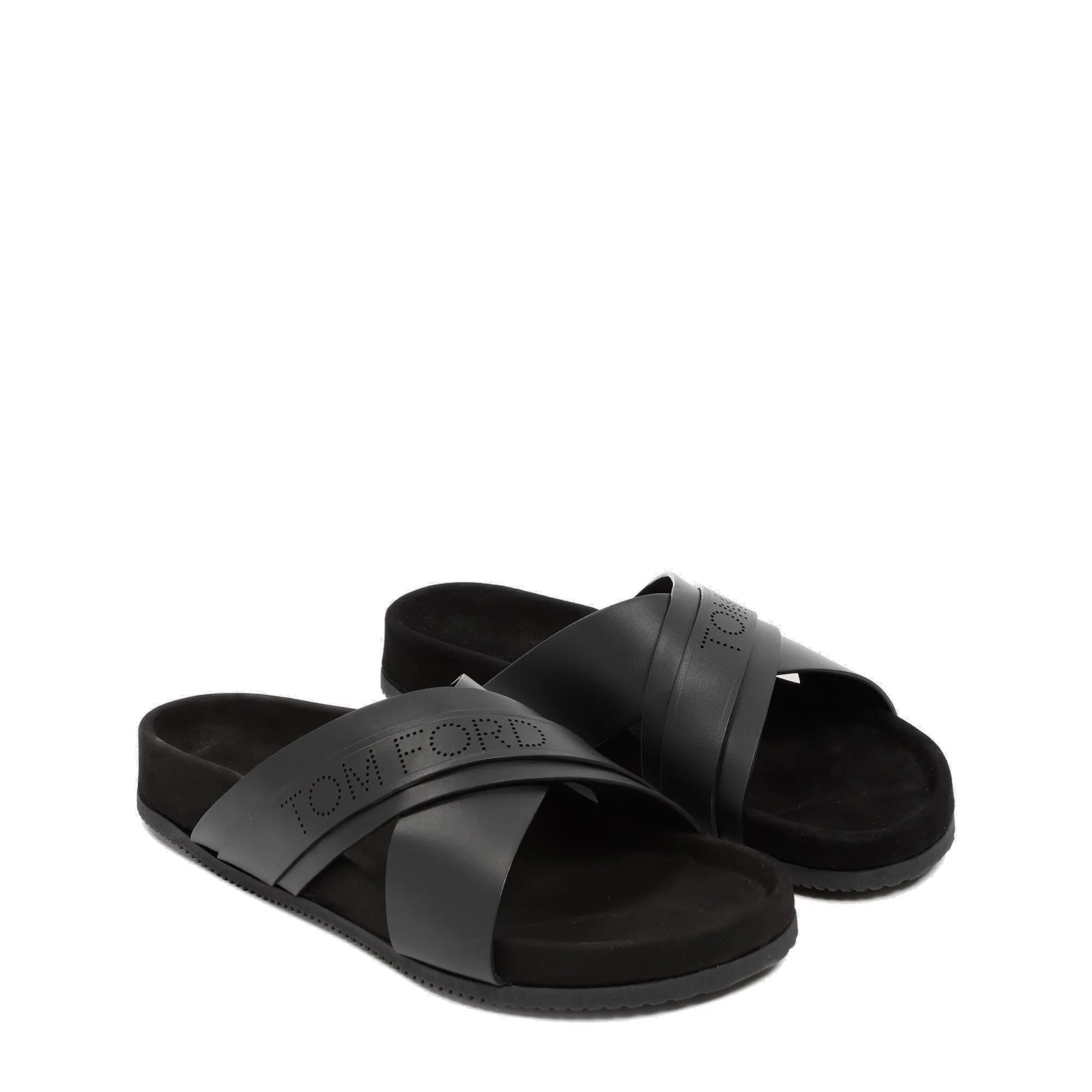 Tom Ford Slip-On Crossover Strap Sandals