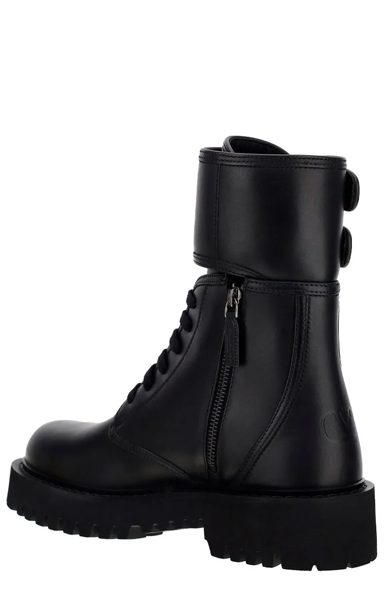 Valentino Buckled Combat Boots