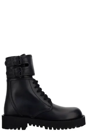 Valentino Buckled Combat Boots