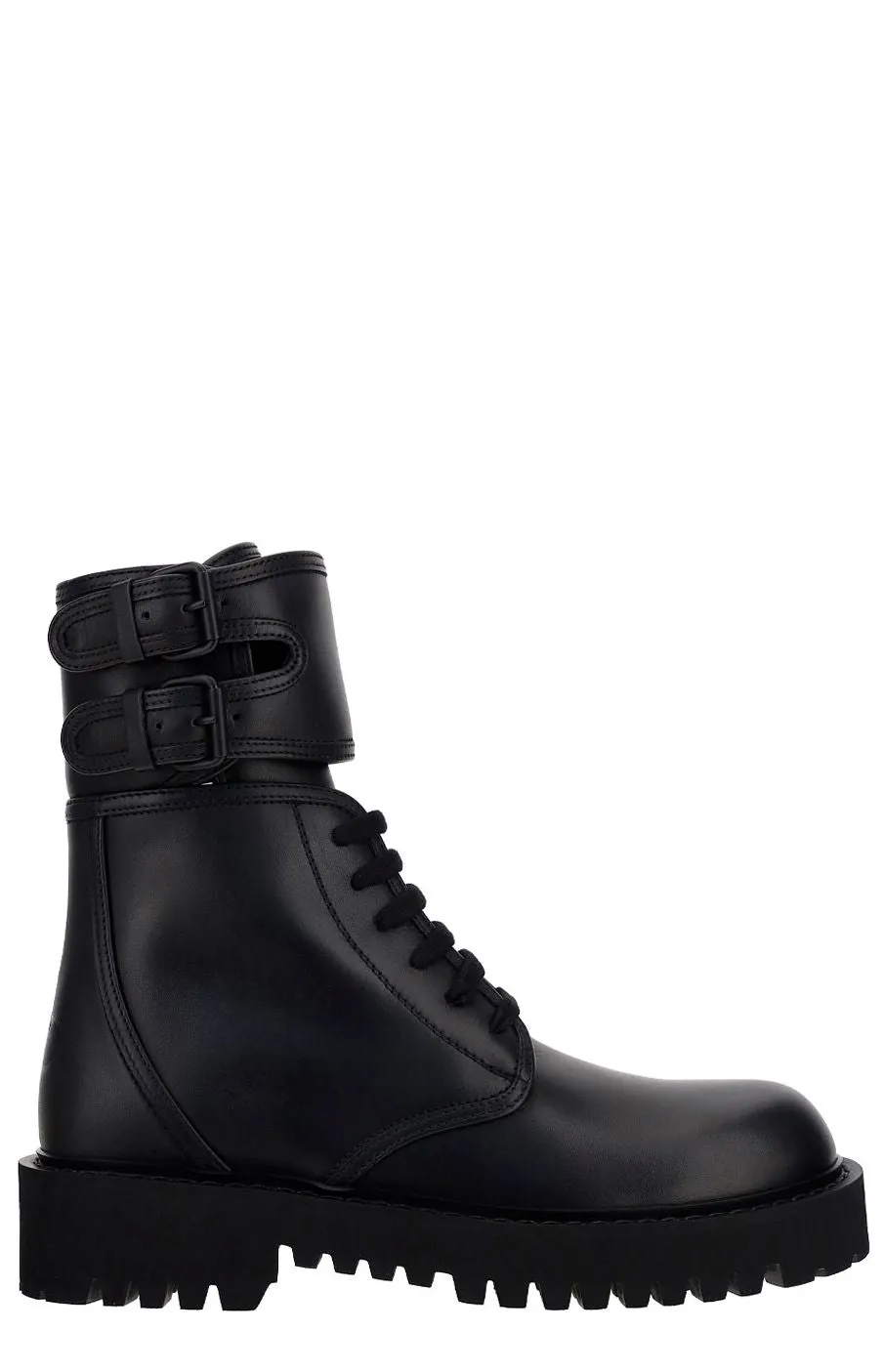 Valentino Buckled Combat Boots