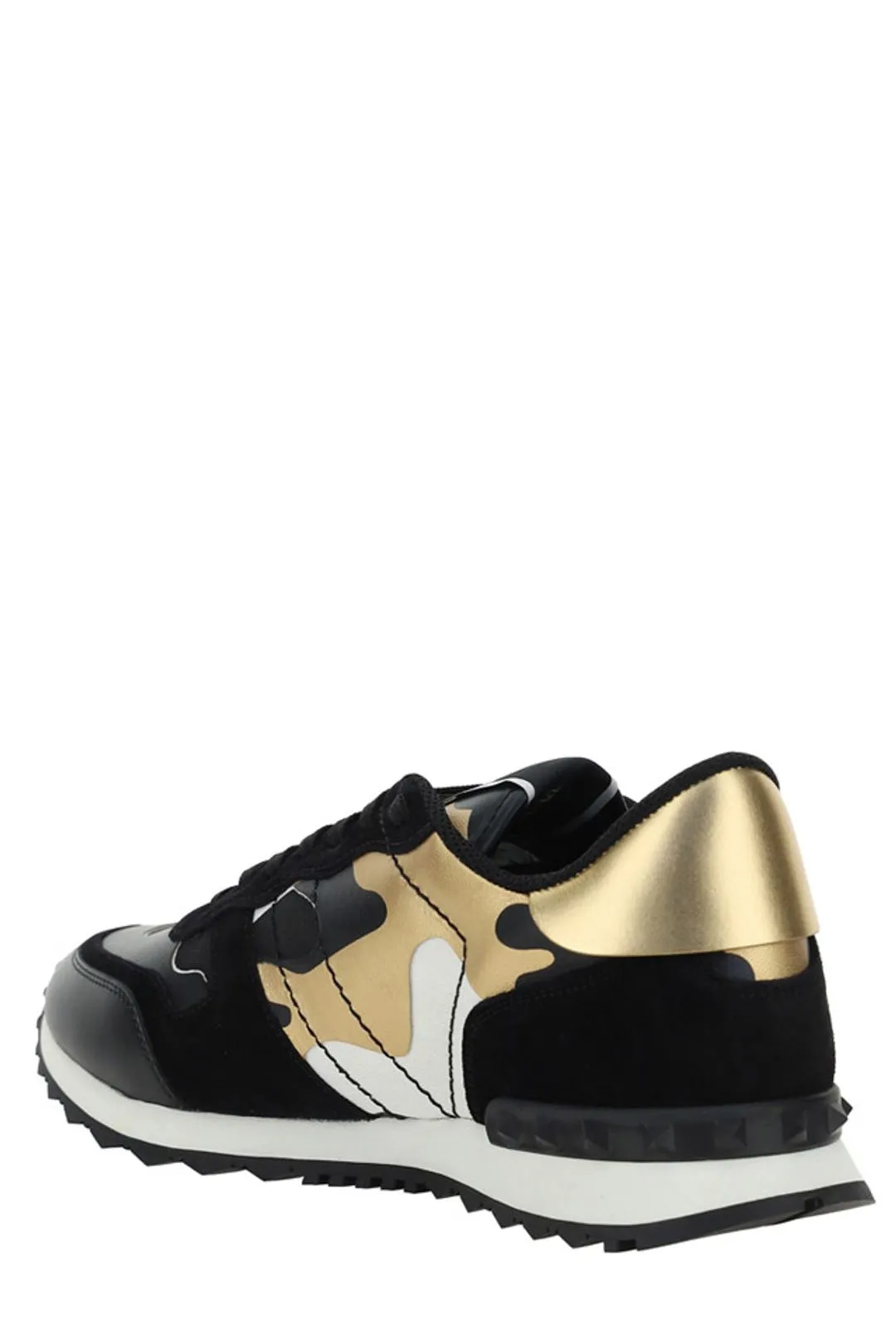 Valentino Garavani Rockstud Camouflage Metallic Sneakers