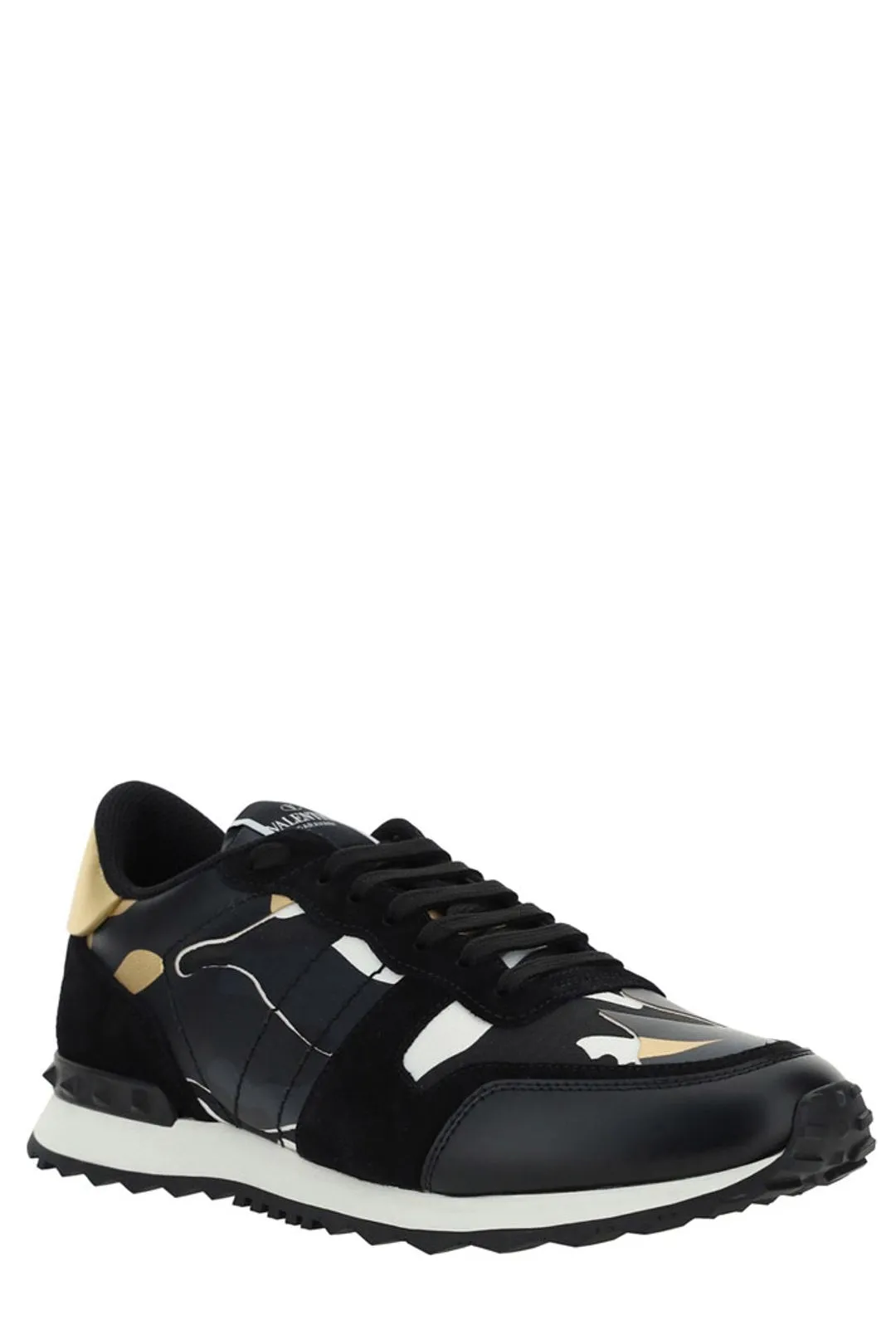 Valentino Garavani Rockstud Camouflage Metallic Sneakers
