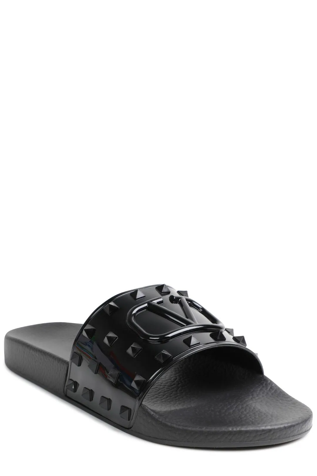 Valentino Garavani Rockstud VLogo Plaque Slides