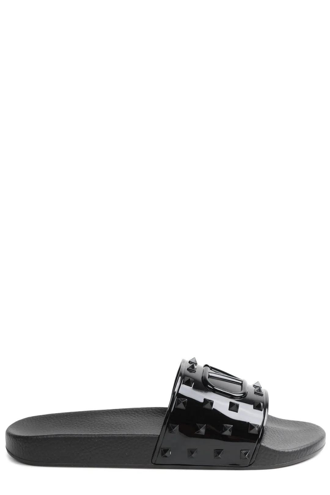 Valentino Garavani Rockstud VLogo Plaque Slides