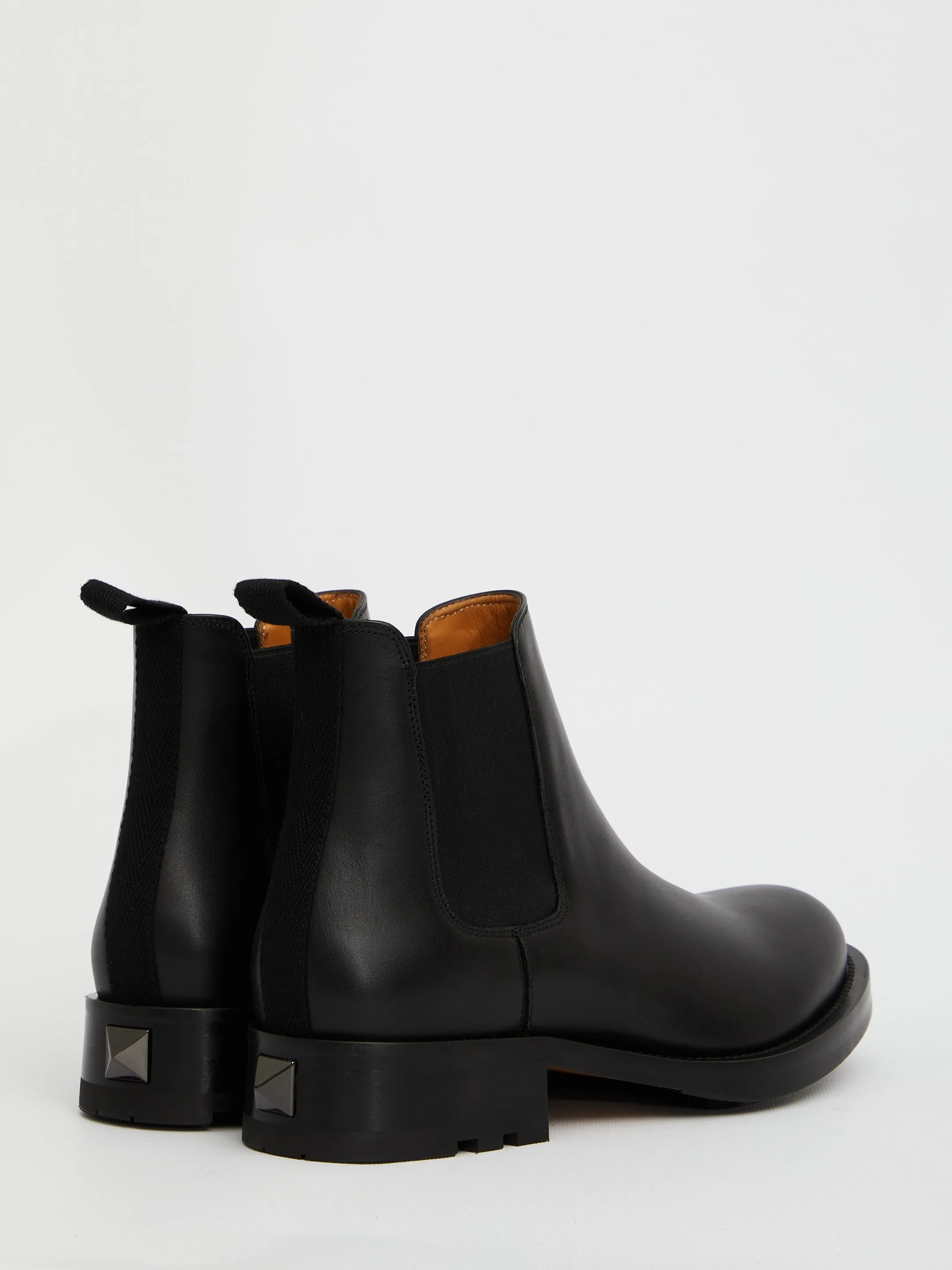 Valentino Garavani Roman Stud Round Toe Boots