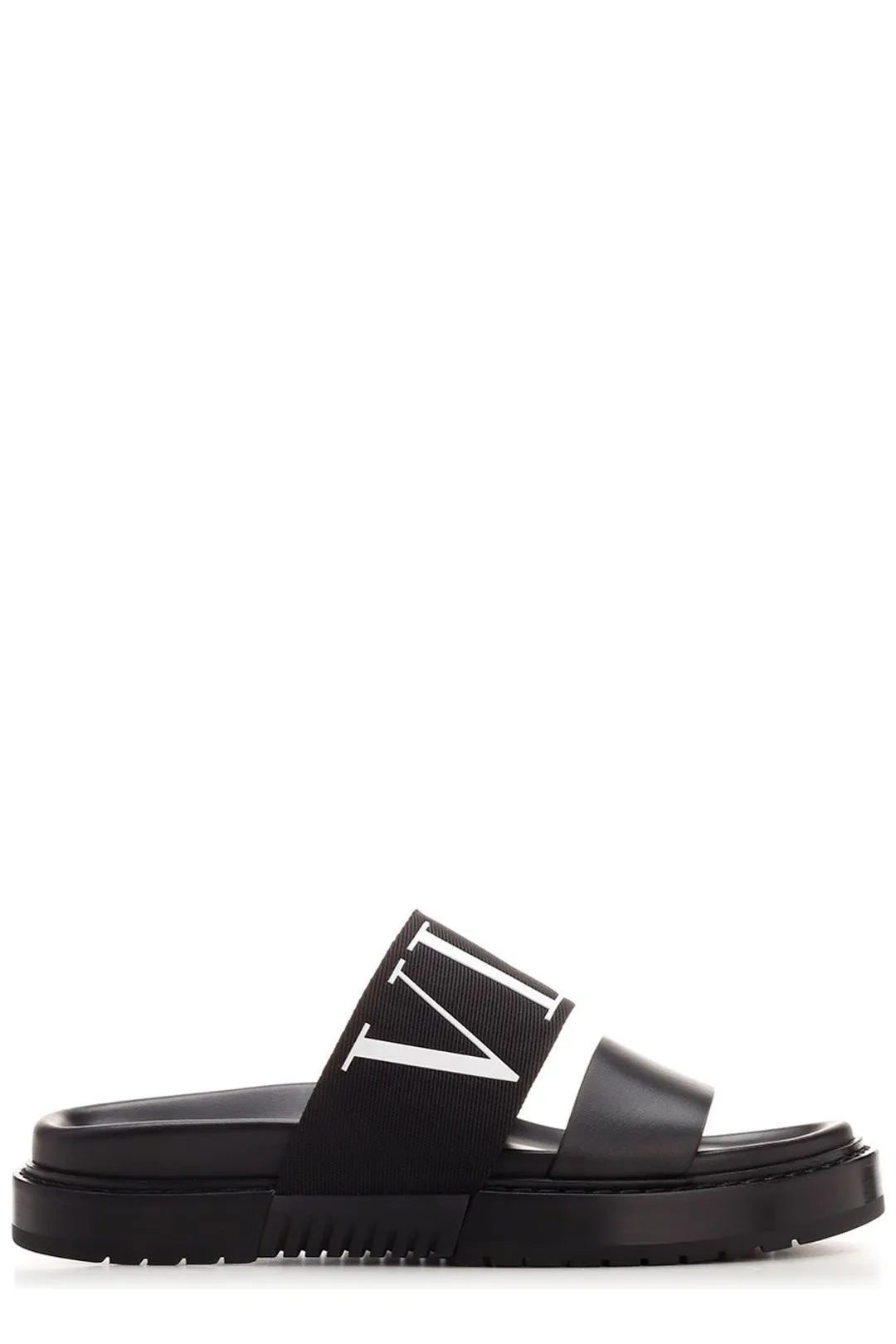 Valentino Logo Printed Open Toe Sandals