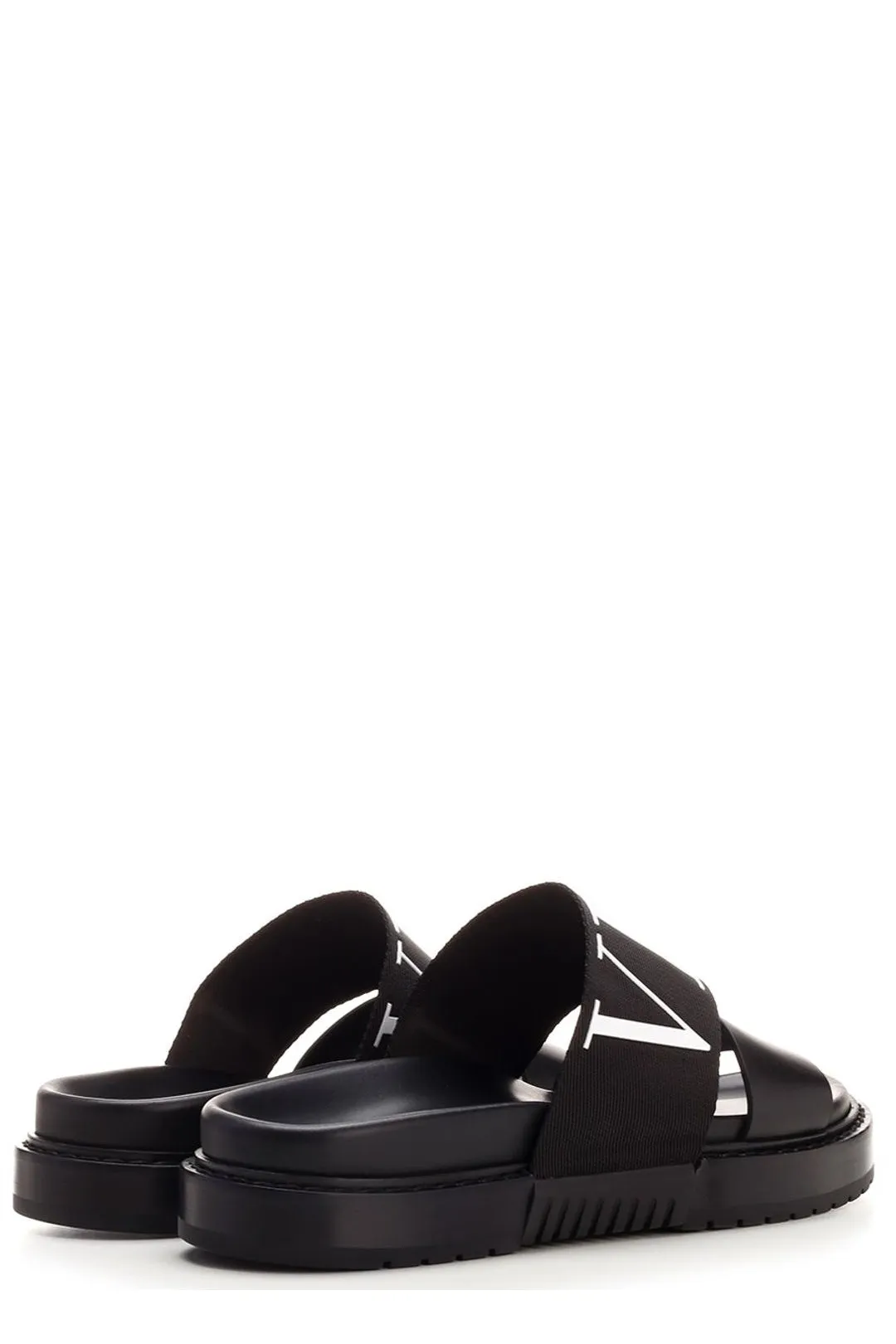 Valentino Logo Printed Open Toe Sandals