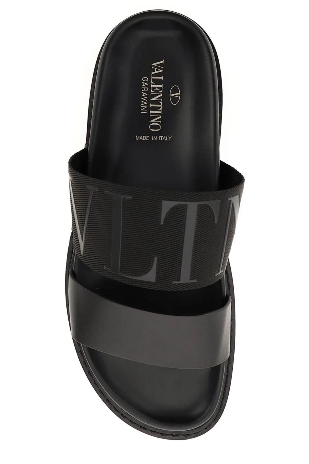 Valentino Logo Printed Open Toe Sandals
