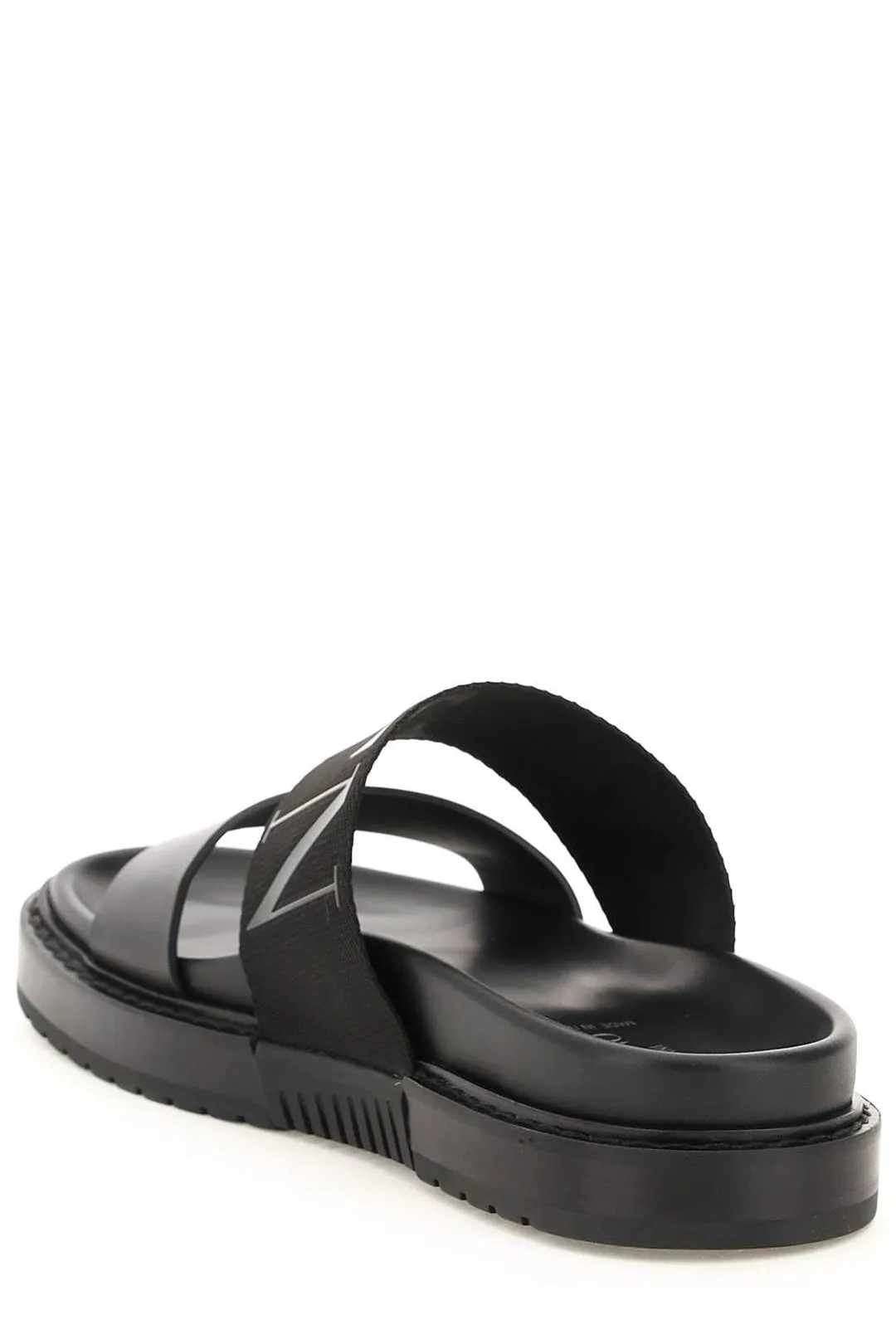 Valentino Logo Printed Open Toe Sandals