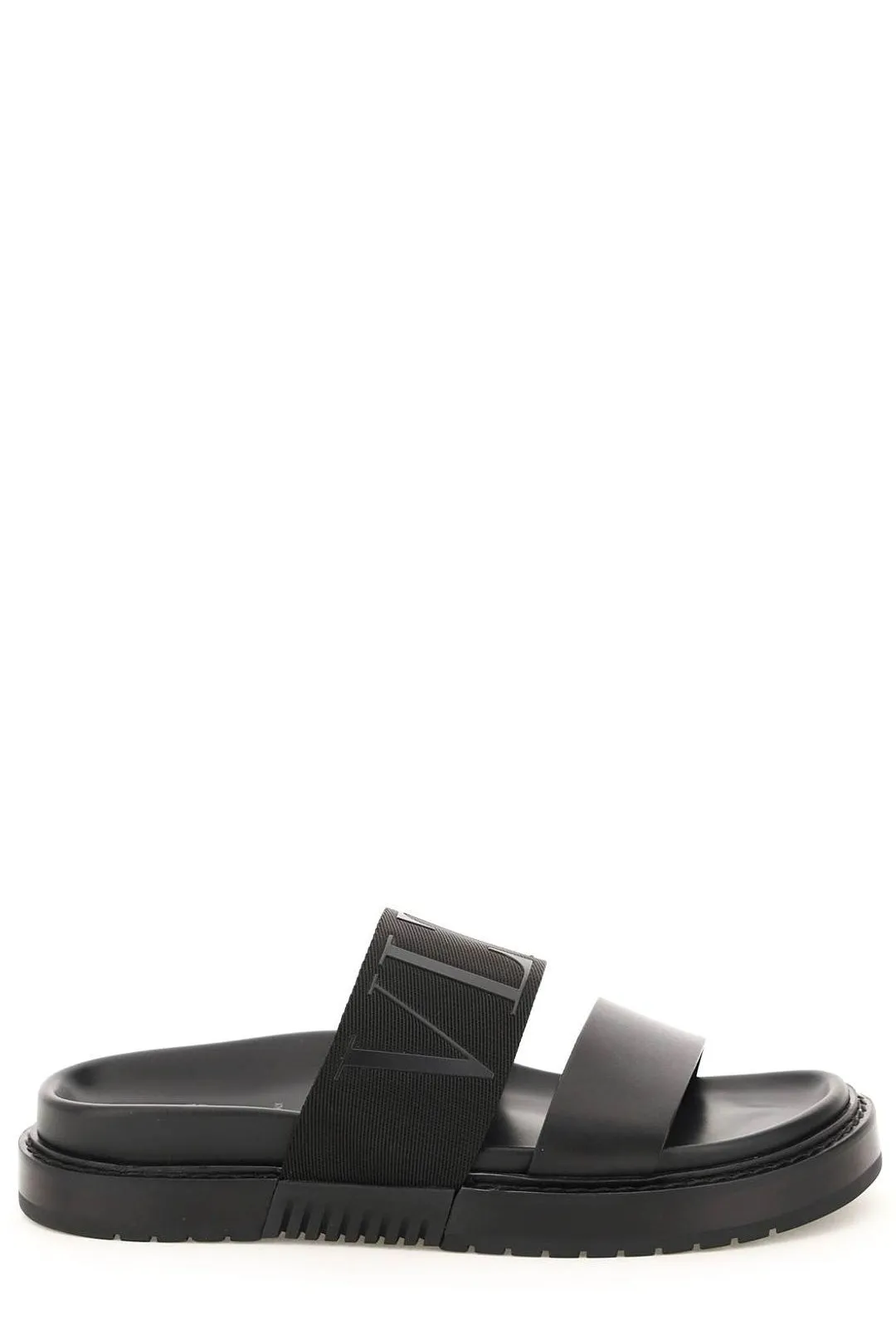 Valentino Logo Printed Open Toe Sandals