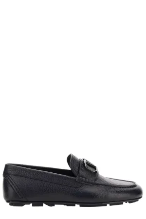 Valentino VLogo Plaque Slip-On Loafers