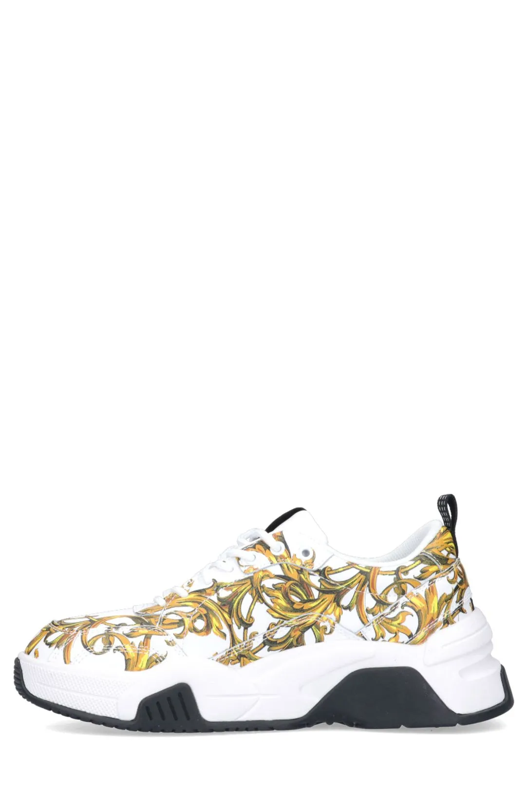 Versace Jeans Couture Baroque Pattern Lace-Up Sneakers