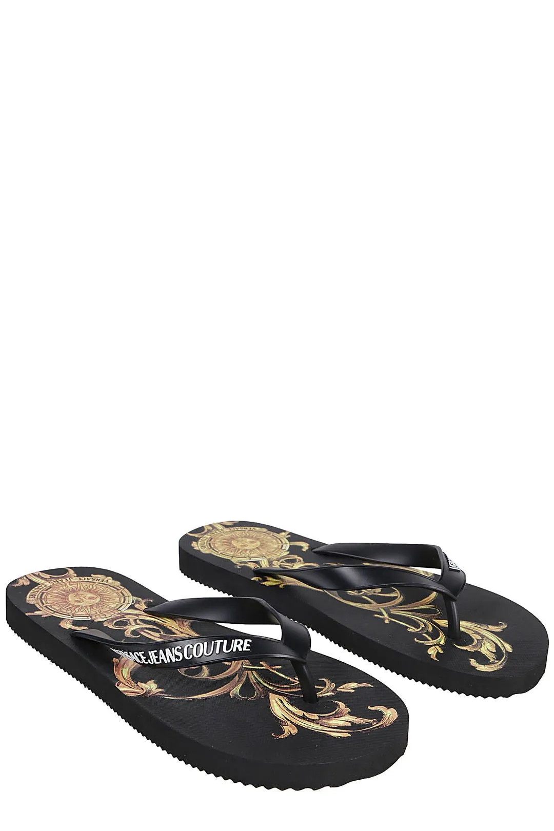 Versace Jeans Couture Logo Patch Flip-Flops
