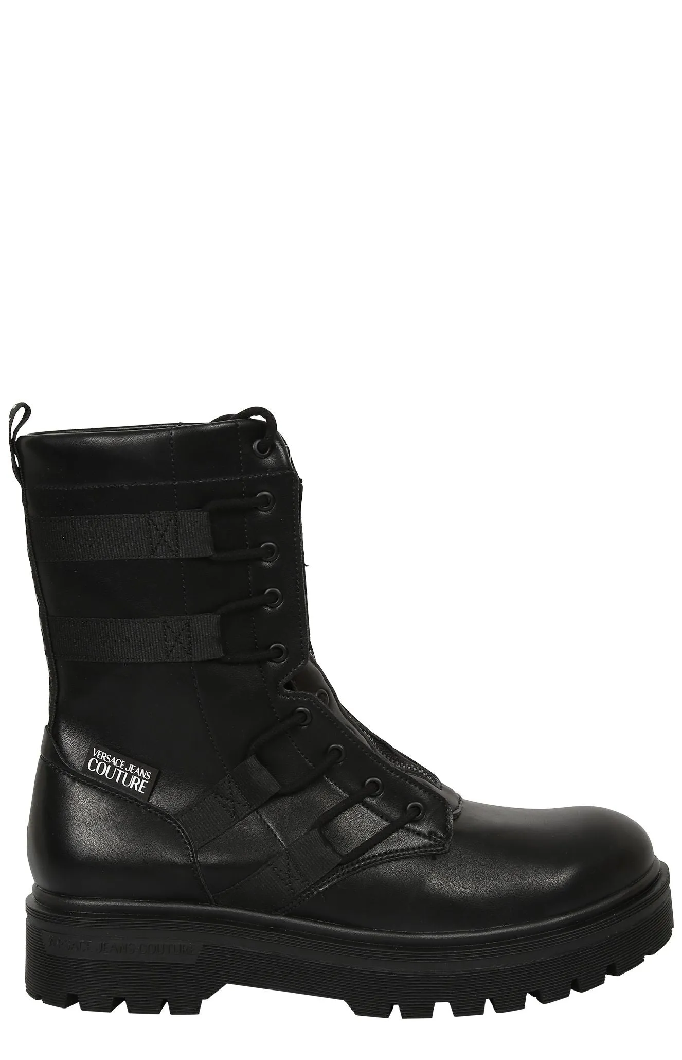 Versace Jeans Couture Logo Patch Zipped Boots