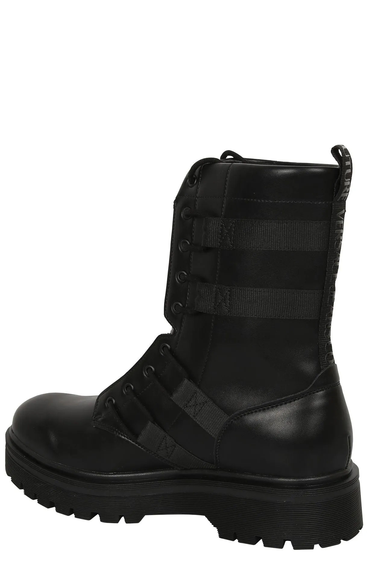Versace Jeans Couture Logo Patch Zipped Boots