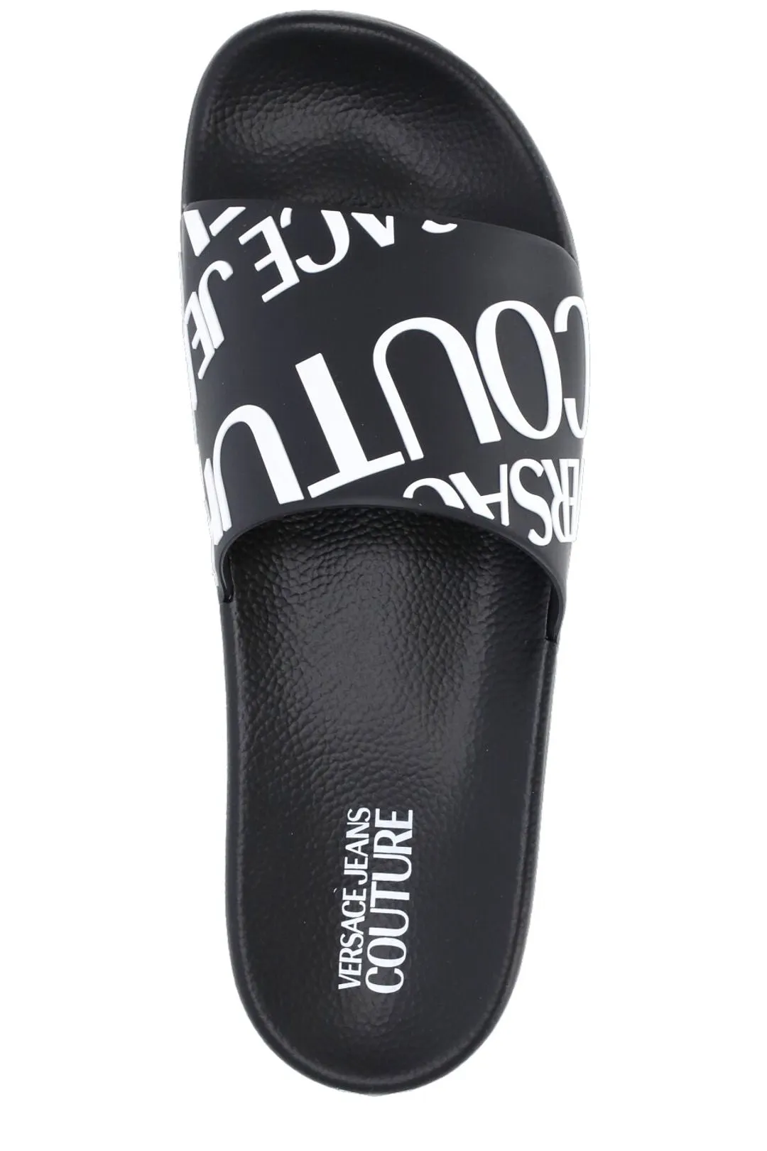 Versace Jeans Couture Logo Printed Slip-On Slides