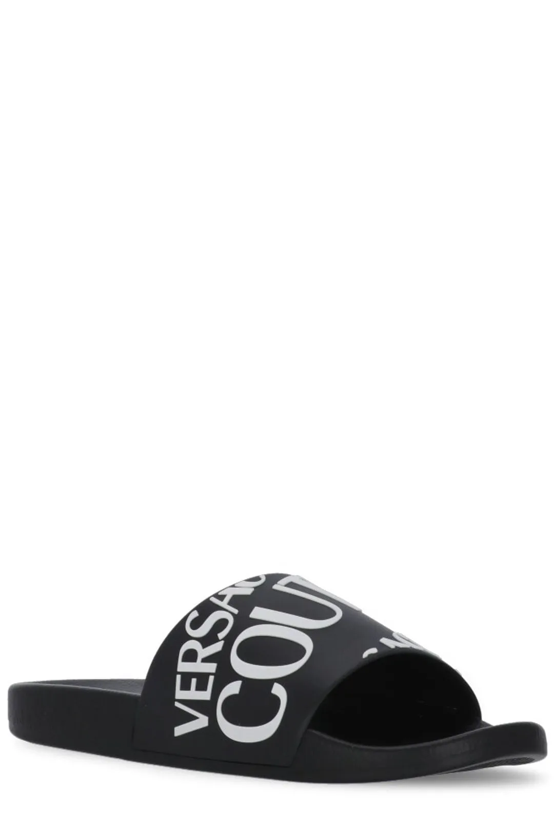 Versace Jeans Couture Logo Printed Slip-On Slides