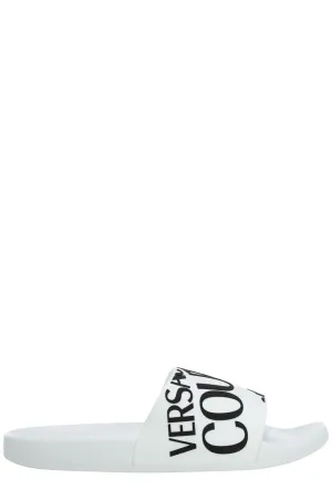 Versace Jeans Couture Logo Printed Slip-On Slides