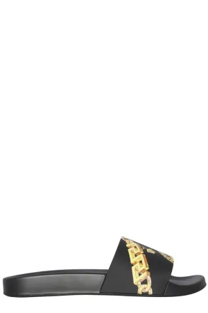Versace La Greca Chain Slides