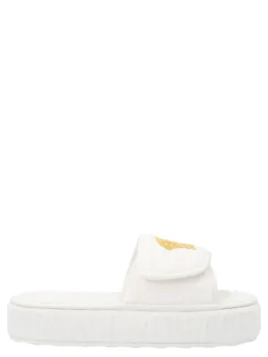Versace Logo Monogram Platform Slides
