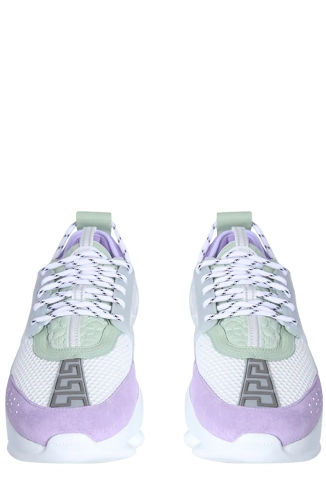 Versace Round Toe Lace-Up Sneakers