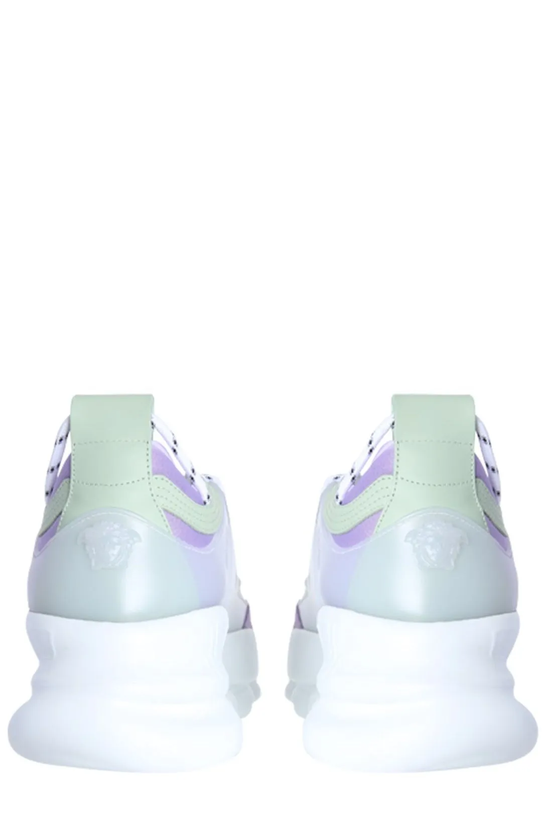 Versace Round Toe Lace-Up Sneakers