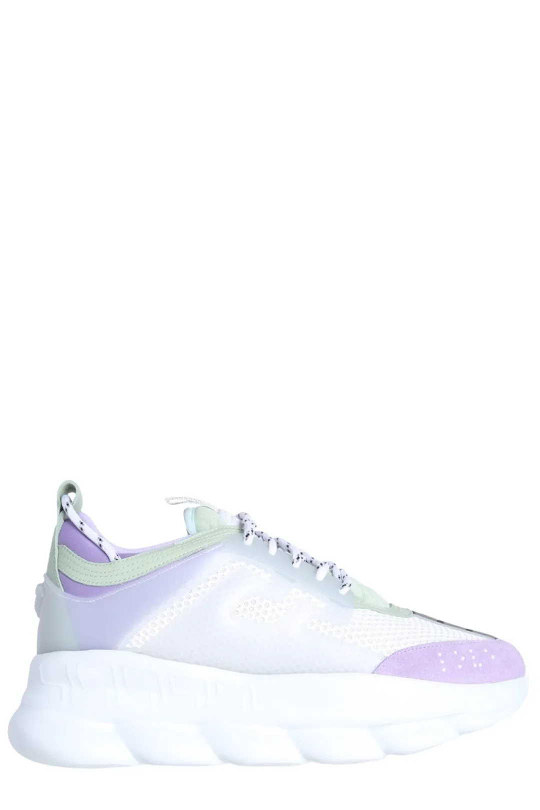 Versace Round Toe Lace-Up Sneakers