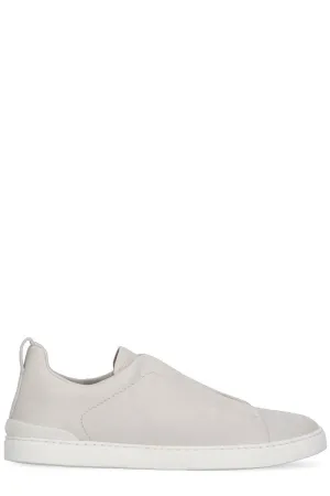 Z Zegna Round Toe Lace-Up Sneakers