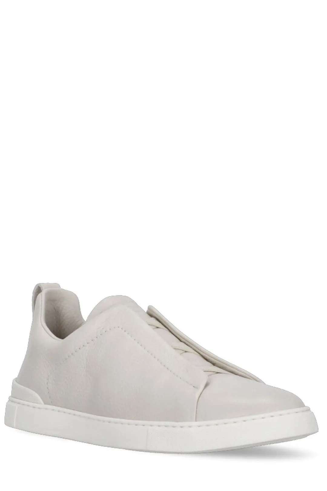 Z Zegna Round Toe Lace-Up Sneakers